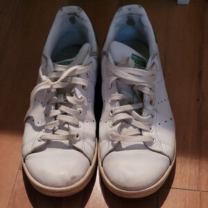 Adidas Stan Smith White and Green Shoes